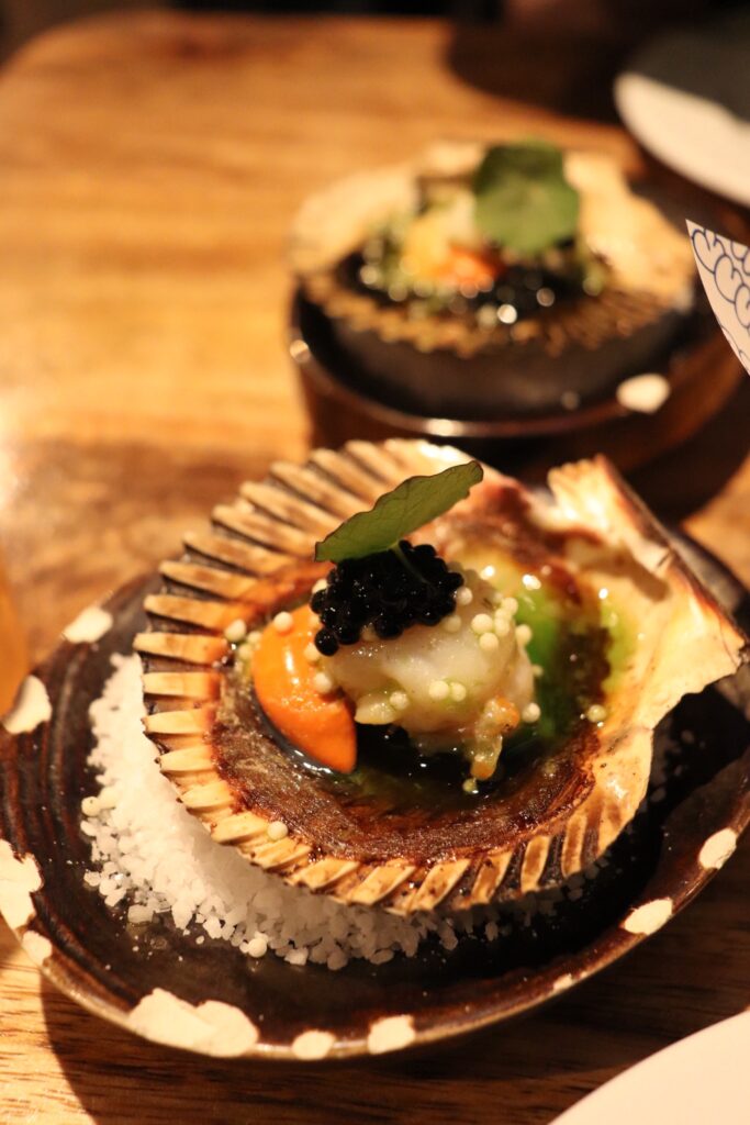Grilled scallops